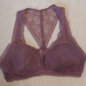 VS lace bralette purple padded plunge